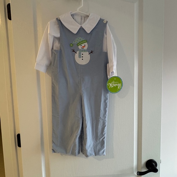 Classic Whimsy Snowman Appliqué Corduroy Longall Set, Size 24 Months, NWT - Picture 1 of 3